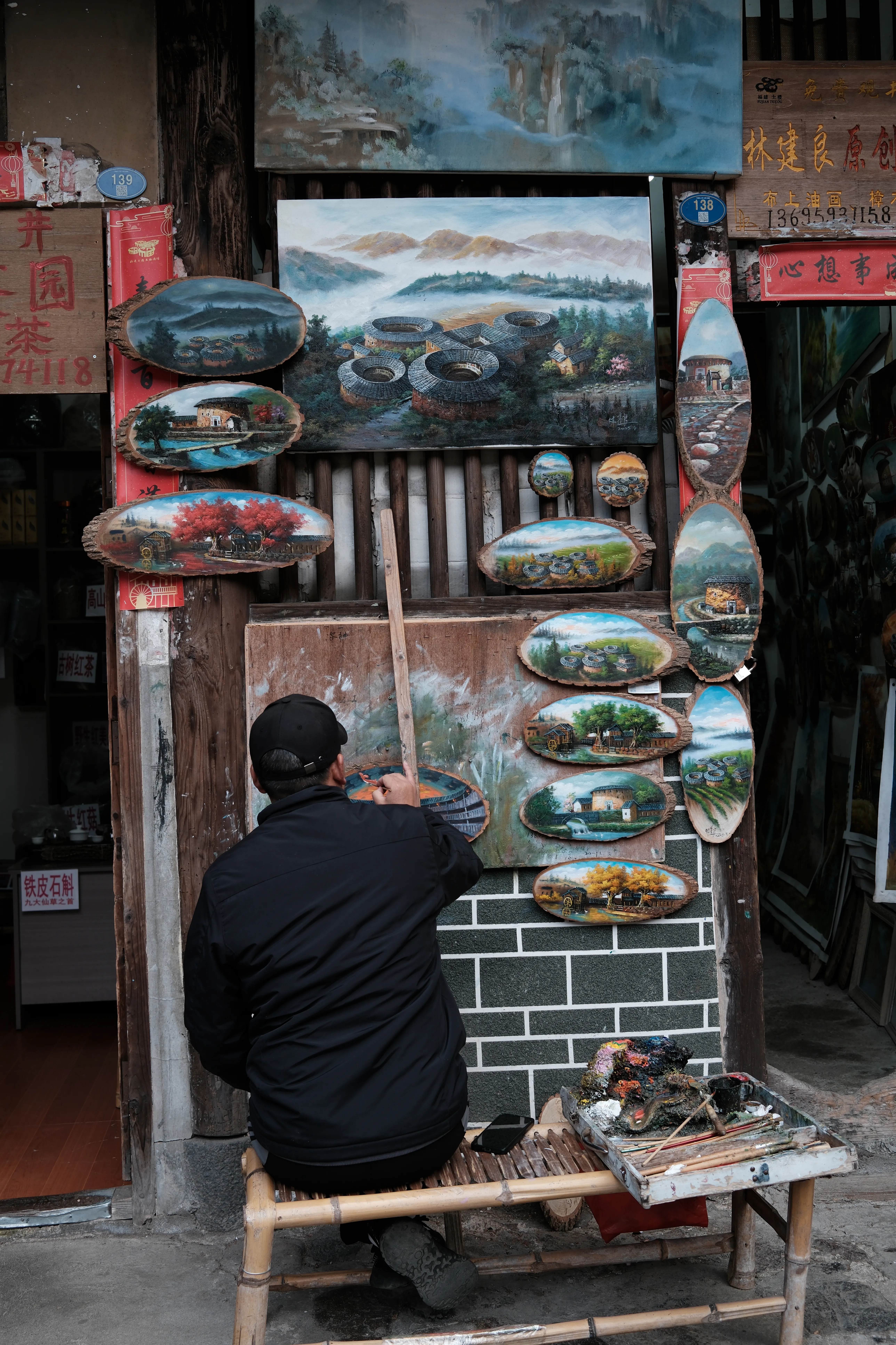 Chinese man painting